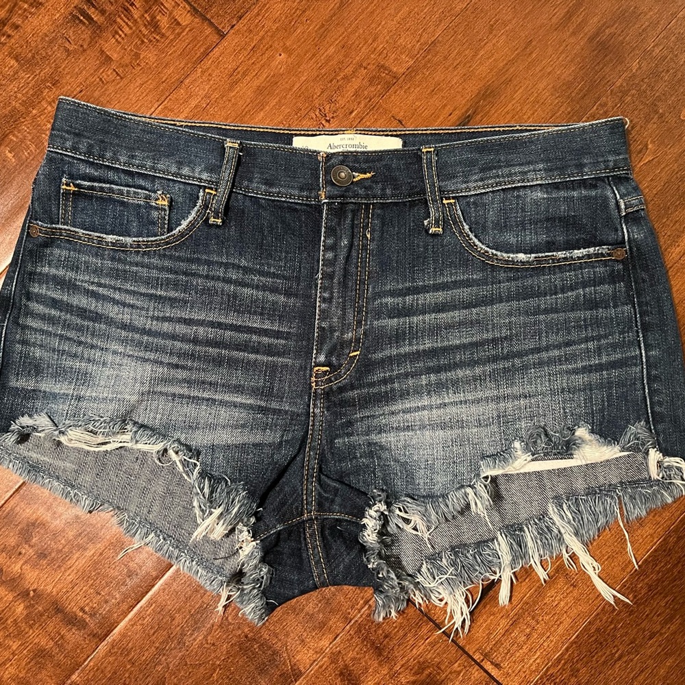 Abercrombie & Fitch Women's Blue Denim Shorts